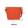 Orange Knitted Tote Crossbody Bag