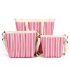 Pink Striped Tote Shoulder Sling Bag