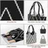 Reversible Striped Knit Tote Bag