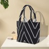 Reversible Striped Knit Tote Bag