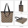 Triangle Plaid Knitted Tote Shoulder Bag