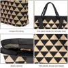 Triangle Plaid Knitted Tote Shoulder Bag