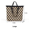 Triangle Plaid Knitted Tote Shoulder Bag