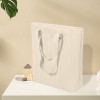 White Knitted Shoulder Tote Bag