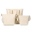 White Knitted Shoulder Tote Bag