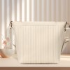 White Knitted Shoulder Tote Bag