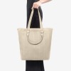 White Knitted Shoulder Tote Bag