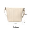White Knitted Shoulder Tote Bag