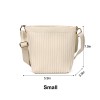 White Knitted Shoulder Tote Bag