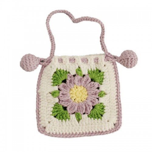 Handmade Crochet Sunflower Coin Purse