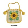 Handmade Crochet Sunflower Coin Purse
