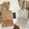 Hollow Woven Shoulder Bag with Tassels