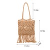 Hollow Woven Shoulder Bag with Tassels