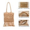 Hollow Woven Shoulder Bag with Tassels