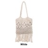 Hollow Woven Shoulder Bag with Tassels