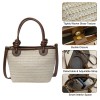 Straw Woven Bucket Crossbody Handbag
