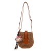Two-Tone Woven Straw Shoulder & Crossbody Bag