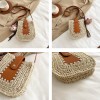 Two-Tone Woven Straw Shoulder & Crossbody Bag