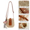 Two-Tone Woven Straw Shoulder & Crossbody Bag