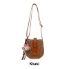 Two-Tone Woven Straw Shoulder & Crossbody Bag