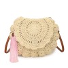 Woven Crossbody Bag with Tassel