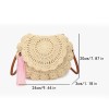 Woven Crossbody Bag with Tassel