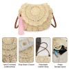 Woven Crossbody Bag with Tassel