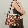 Genuine Leather Hollow Drawstring Tote Bag