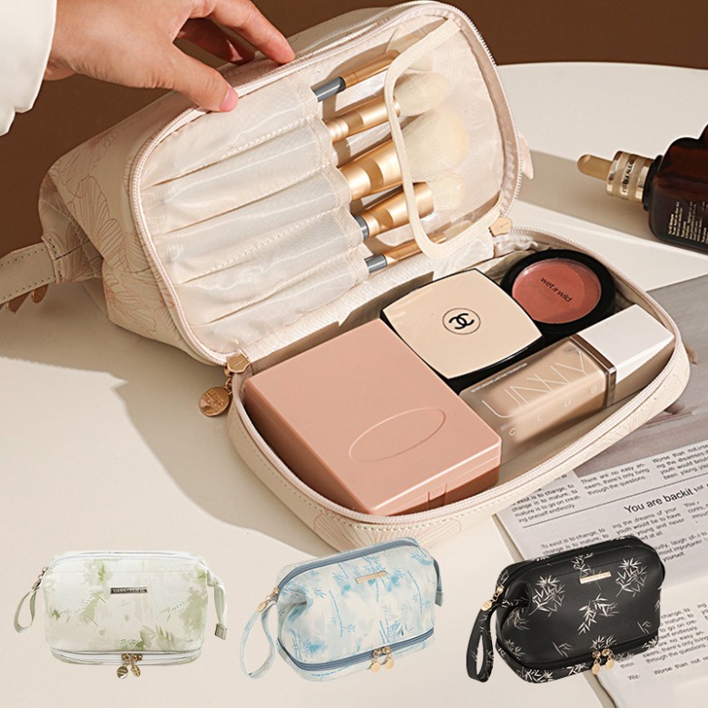 Double Layer Cosmetic Bag for Women