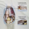 Double Layer Makeup Bag with Compartments